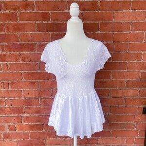 80s lacy babydoll top